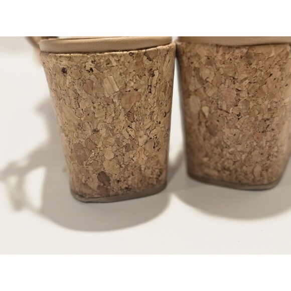 SUN + STONE Allvina Women’s Faux Leather Cork 2.5" Wedge Sandals Size 8.5 - Picture 7 of 12